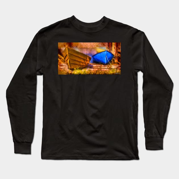 Two Idle Boats Long Sleeve T-Shirt by kenmo